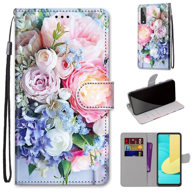 Coloured Drawing Cross Texture Horizontal Flip PU Leather Case with Holder & Card Slots & Wallet & Lanyard, For Motorola Moto G8 Power, For Motorola Moto G 5G Plus, For Huawei Mate 40 Pro, For LG Stylo 7 5G