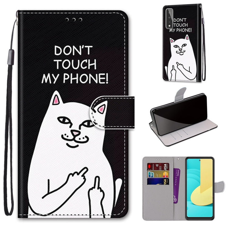 Coloured Drawing Cross Texture Horizontal Flip PU Leather Case with Holder & Card Slots & Wallet & Lanyard, For Motorola Moto G8 Power, For Motorola Moto G 5G Plus, For Huawei Mate 40 Pro, For LG Stylo 7 5G