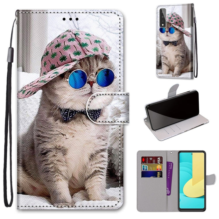 Coloured Drawing Cross Texture Horizontal Flip PU Leather Case with Holder & Card Slots & Wallet & Lanyard, For Motorola Moto G8 Power, For Motorola Moto G 5G Plus, For Huawei Mate 40 Pro, For LG Stylo 7 5G