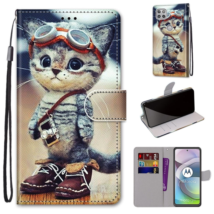 Coloured Drawing Cross Texture Horizontal Flip PU Leather Case with Holder & Card Slots & Wallet & Lanyard, For Motorola Moto E7, For Motorola Moto G 5G, For Motorola Moto E7 Plus / G9 Play / G9, For Motorola Moto G8