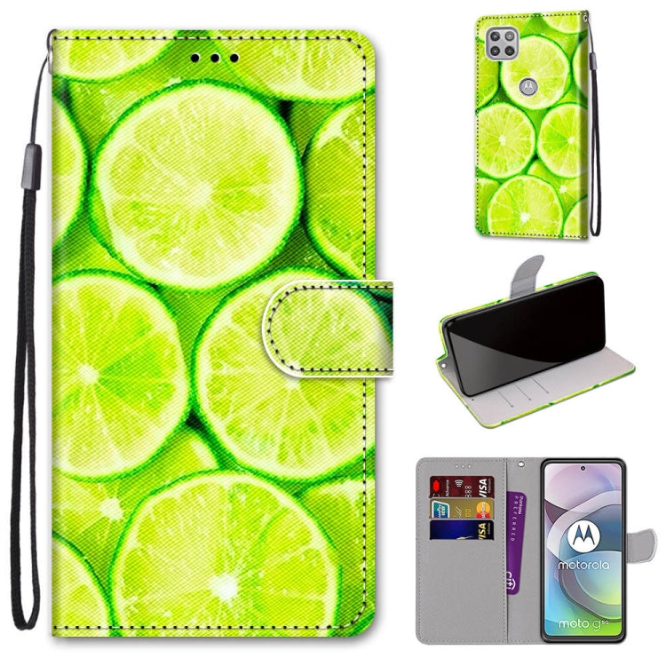 Coloured Drawing Cross Texture Horizontal Flip PU Leather Case with Holder & Card Slots & Wallet & Lanyard, For Motorola Moto E7, For Motorola Moto G 5G, For Motorola Moto E7 Plus / G9 Play / G9, For Motorola Moto G8