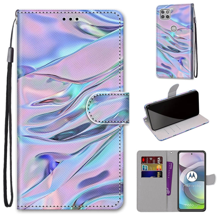 Coloured Drawing Cross Texture Horizontal Flip PU Leather Case with Holder & Card Slots & Wallet & Lanyard, For Motorola Moto E7, For Motorola Moto G 5G, For Motorola Moto E7 Plus / G9 Play / G9, For Motorola Moto G8
