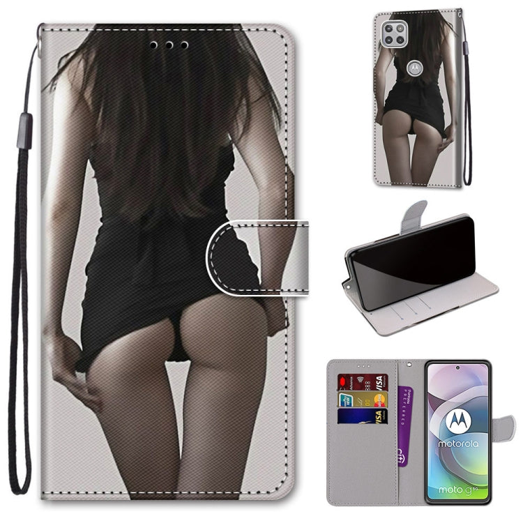 Coloured Drawing Cross Texture Horizontal Flip PU Leather Case with Holder & Card Slots & Wallet & Lanyard, For Motorola Moto E7, For Motorola Moto G 5G, For Motorola Moto E7 Plus / G9 Play / G9, For Motorola Moto G8
