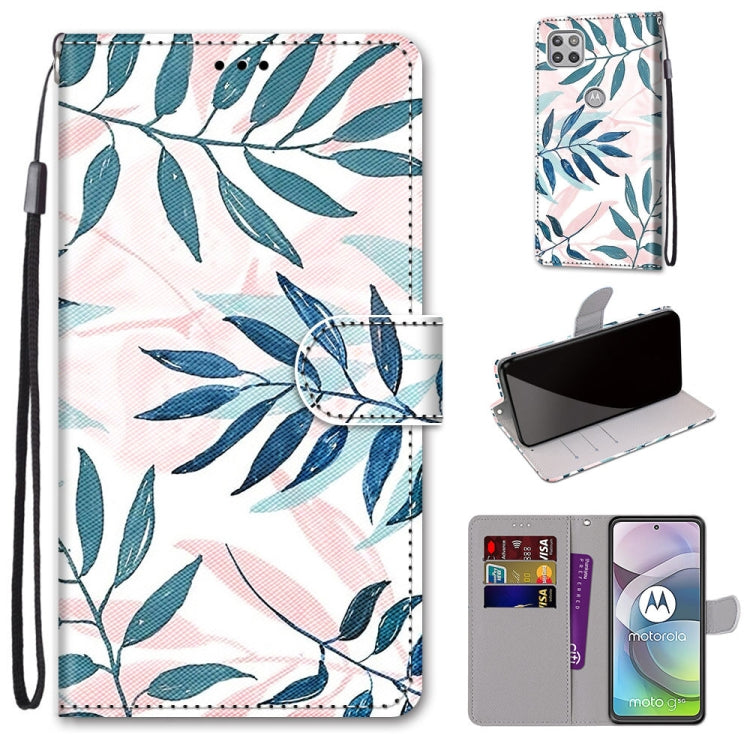 Coloured Drawing Cross Texture Horizontal Flip PU Leather Case with Holder & Card Slots & Wallet & Lanyard, For Motorola Moto E7, For Motorola Moto G 5G, For Motorola Moto E7 Plus / G9 Play / G9, For Motorola Moto G8