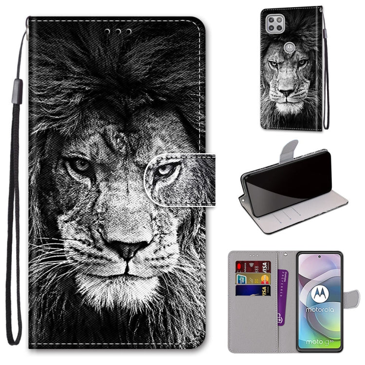 Coloured Drawing Cross Texture Horizontal Flip PU Leather Case with Holder & Card Slots & Wallet & Lanyard, For Motorola Moto E7, For Motorola Moto G 5G, For Motorola Moto E7 Plus / G9 Play / G9, For Motorola Moto G8