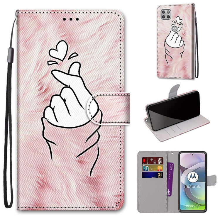 Coloured Drawing Cross Texture Horizontal Flip PU Leather Case with Holder & Card Slots & Wallet & Lanyard, For Motorola Moto E7, For Motorola Moto G 5G, For Motorola Moto E7 Plus / G9 Play / G9, For Motorola Moto G8
