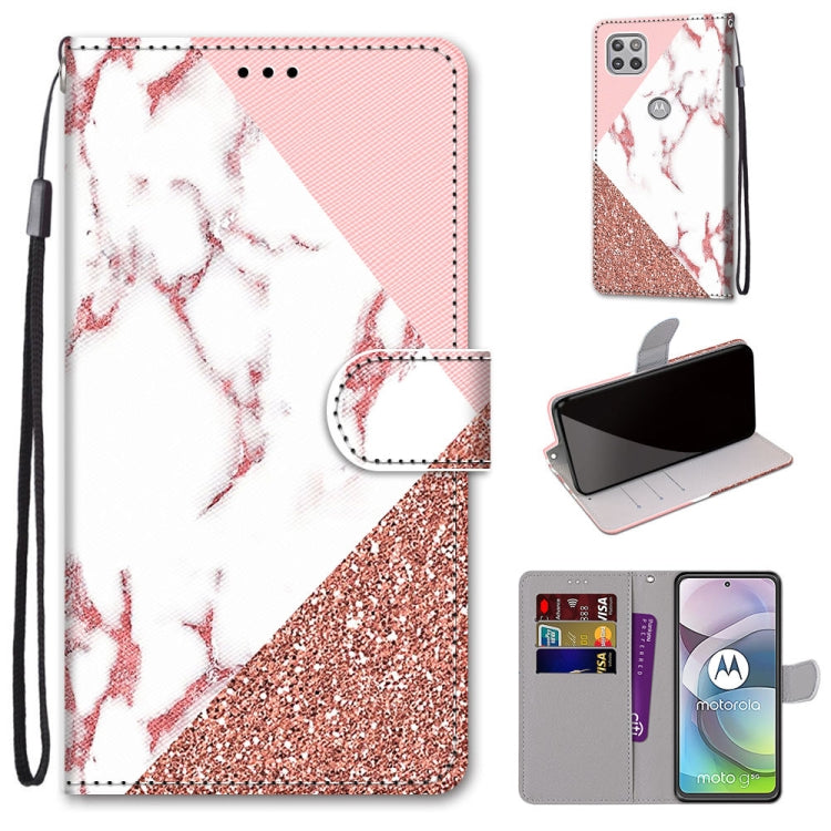 Coloured Drawing Cross Texture Horizontal Flip PU Leather Case with Holder & Card Slots & Wallet & Lanyard, For Motorola Moto E7, For Motorola Moto G 5G, For Motorola Moto E7 Plus / G9 Play / G9, For Motorola Moto G8