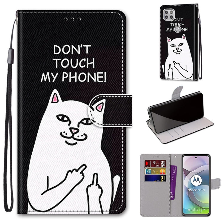 Coloured Drawing Cross Texture Horizontal Flip PU Leather Case with Holder & Card Slots & Wallet & Lanyard, For Motorola Moto E7, For Motorola Moto G 5G, For Motorola Moto E7 Plus / G9 Play / G9, For Motorola Moto G8