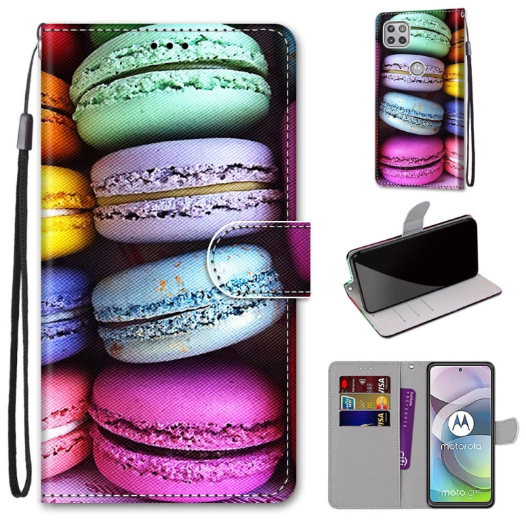 Coloured Drawing Cross Texture Horizontal Flip PU Leather Case with Holder & Card Slots & Wallet & Lanyard, For Motorola Moto E7, For Motorola Moto G 5G, For Motorola Moto E7 Plus / G9 Play / G9, For Motorola Moto G8
