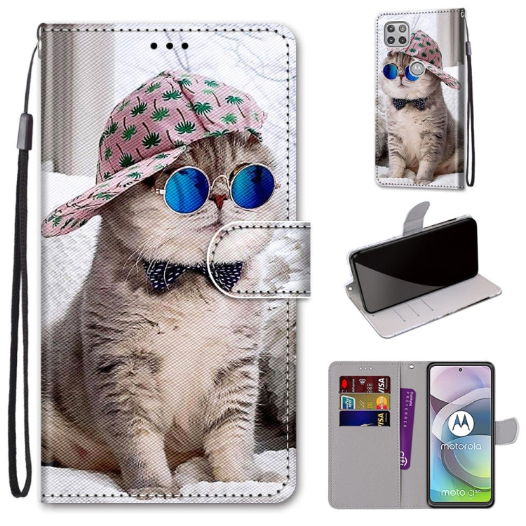 Coloured Drawing Cross Texture Horizontal Flip PU Leather Case with Holder & Card Slots & Wallet & Lanyard, For Motorola Moto E7, For Motorola Moto G 5G, For Motorola Moto E7 Plus / G9 Play / G9, For Motorola Moto G8