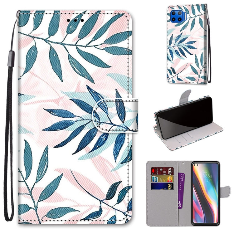 Coloured Drawing Cross Texture Horizontal Flip PU Leather Case with Holder & Card Slots & Wallet & Lanyard, For Motorola Moto G8 Power, For Motorola Moto G 5G Plus, For Huawei Mate 40 Pro, For LG Stylo 7 5G