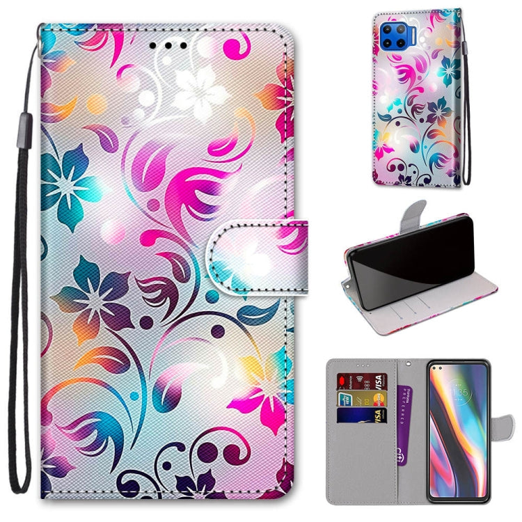 Coloured Drawing Cross Texture Horizontal Flip PU Leather Case with Holder & Card Slots & Wallet & Lanyard, For Motorola Moto G8 Power, For Motorola Moto G 5G Plus, For Huawei Mate 40 Pro, For LG Stylo 7 5G