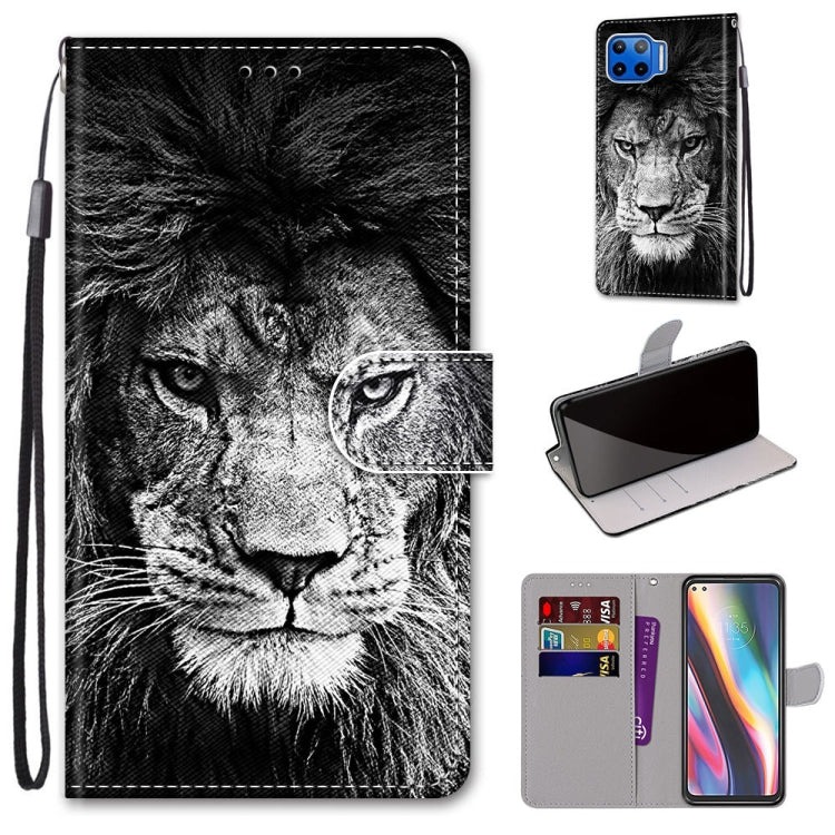 Coloured Drawing Cross Texture Horizontal Flip PU Leather Case with Holder & Card Slots & Wallet & Lanyard, For Motorola Moto G8 Power, For Motorola Moto G 5G Plus, For Huawei Mate 40 Pro, For LG Stylo 7 5G