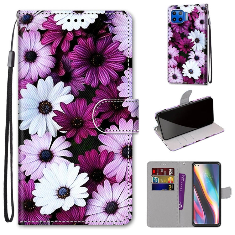 Coloured Drawing Cross Texture Horizontal Flip PU Leather Case with Holder & Card Slots & Wallet & Lanyard, For Motorola Moto G8 Power, For Motorola Moto G 5G Plus, For Huawei Mate 40 Pro, For LG Stylo 7 5G