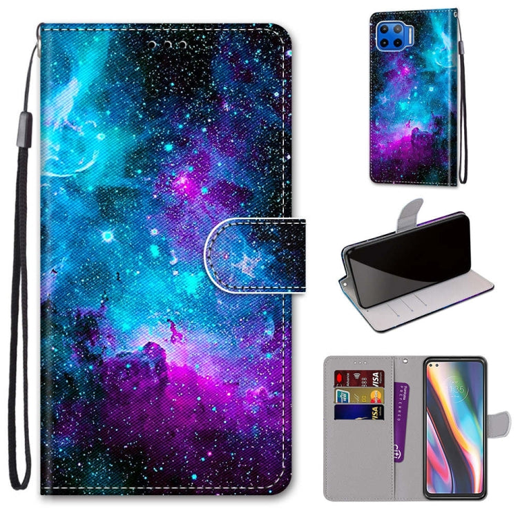 Coloured Drawing Cross Texture Horizontal Flip PU Leather Case with Holder & Card Slots & Wallet & Lanyard, For Motorola Moto G8 Power, For Motorola Moto G 5G Plus, For Huawei Mate 40 Pro, For LG Stylo 7 5G