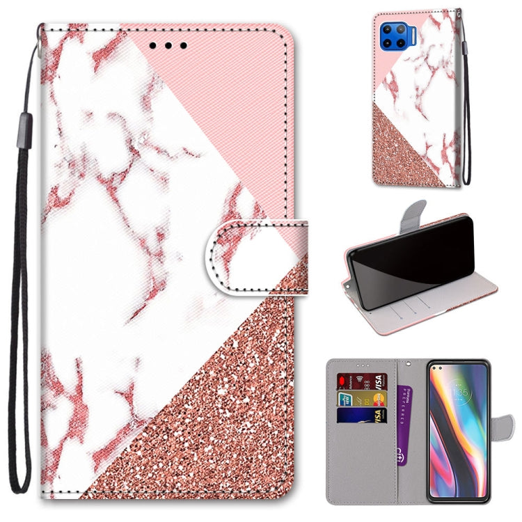 Coloured Drawing Cross Texture Horizontal Flip PU Leather Case with Holder & Card Slots & Wallet & Lanyard, For Motorola Moto G8 Power, For Motorola Moto G 5G Plus, For Huawei Mate 40 Pro, For LG Stylo 7 5G