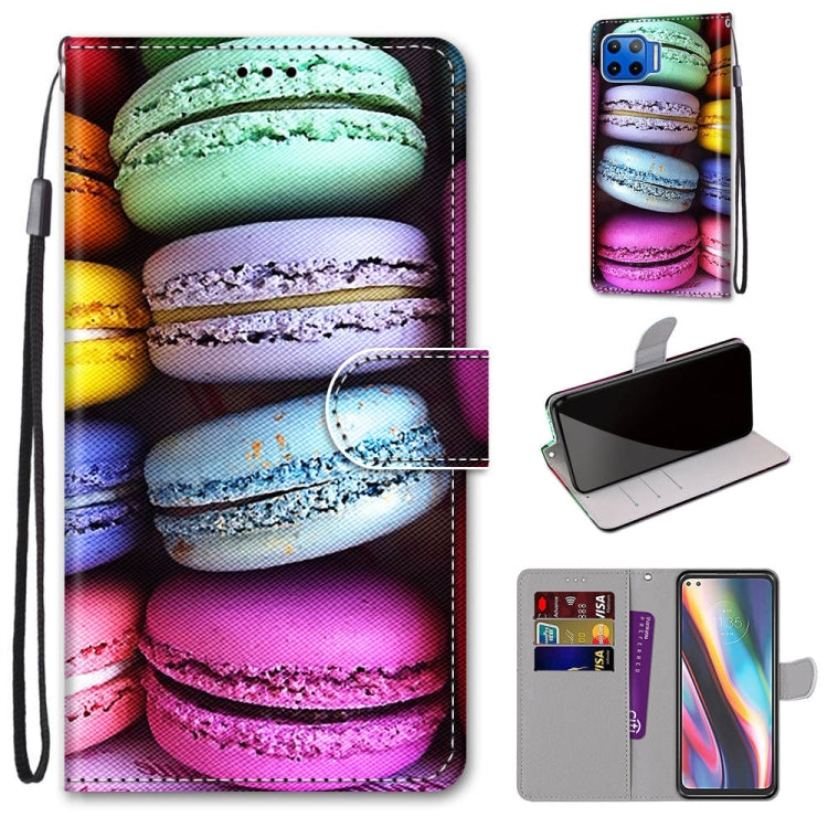Coloured Drawing Cross Texture Horizontal Flip PU Leather Case with Holder & Card Slots & Wallet & Lanyard, For Motorola Moto G8 Power, For Motorola Moto G 5G Plus, For Huawei Mate 40 Pro, For LG Stylo 7 5G
