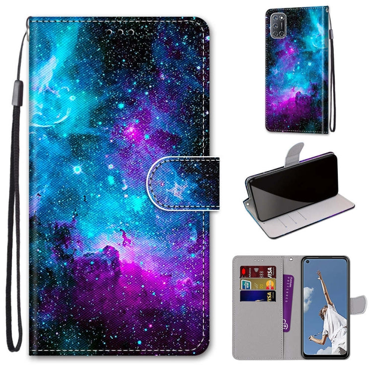 Coloured Drawing Cross Texture Horizontal Flip PU Leather Case with Holder & Card Slots & Wallet & Lanyard, For OPPO A52 / A92 / A72, For Alcatel 1L (2021), For Xiaomi Redmi 9 Power / Note 9 4G, For Huawei P smart 2021 / Y7a
