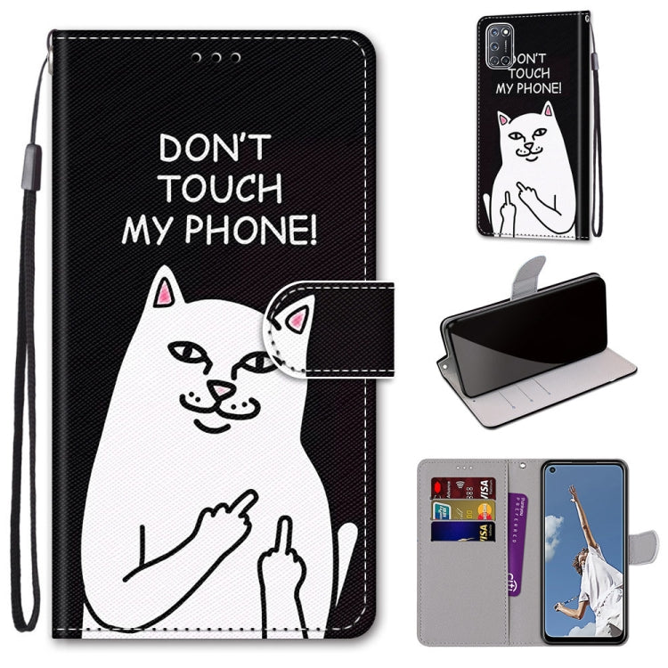 Coloured Drawing Cross Texture Horizontal Flip PU Leather Case with Holder & Card Slots & Wallet & Lanyard, For OPPO A52 / A92 / A72, For Alcatel 1L (2021), For Xiaomi Redmi 9 Power / Note 9 4G, For Huawei P smart 2021 / Y7a