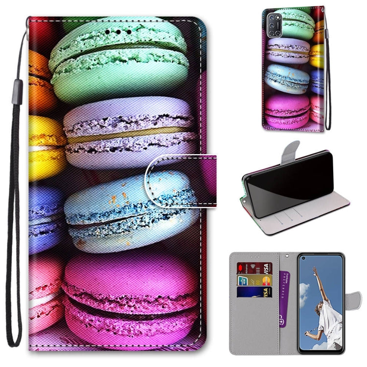 Coloured Drawing Cross Texture Horizontal Flip PU Leather Case with Holder & Card Slots & Wallet & Lanyard, For OPPO A52 / A92 / A72, For Alcatel 1L (2021), For Xiaomi Redmi 9 Power / Note 9 4G, For Huawei P smart 2021 / Y7a