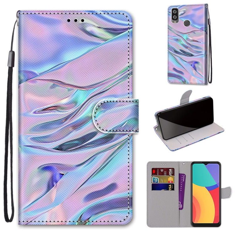 Coloured Drawing Cross Texture Horizontal Flip PU Leather Case with Holder & Card Slots & Wallet & Lanyard, For OPPO A52 / A92 / A72, For Alcatel 1L (2021), For Xiaomi Redmi 9 Power / Note 9 4G, For Huawei P smart 2021 / Y7a
