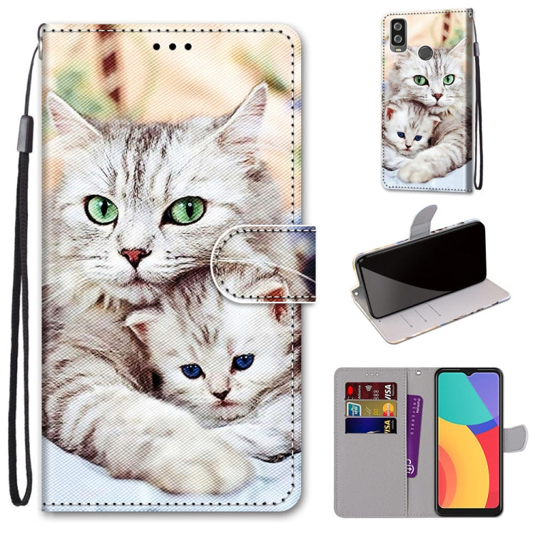 Coloured Drawing Cross Texture Horizontal Flip PU Leather Case with Holder & Card Slots & Wallet & Lanyard, For OPPO A52 / A92 / A72, For Alcatel 1L (2021), For Xiaomi Redmi 9 Power / Note 9 4G, For Huawei P smart 2021 / Y7a