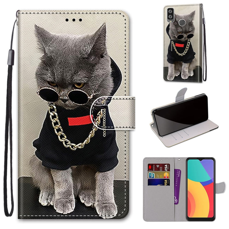 Coloured Drawing Cross Texture Horizontal Flip PU Leather Case with Holder & Card Slots & Wallet & Lanyard, For OPPO A52 / A92 / A72, For Alcatel 1L (2021), For Xiaomi Redmi 9 Power / Note 9 4G, For Huawei P smart 2021 / Y7a