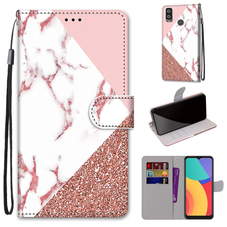Coloured Drawing Cross Texture Horizontal Flip PU Leather Case with Holder & Card Slots & Wallet & Lanyard, For OPPO A52 / A92 / A72, For Alcatel 1L (2021), For Xiaomi Redmi 9 Power / Note 9 4G, For Huawei P smart 2021 / Y7a