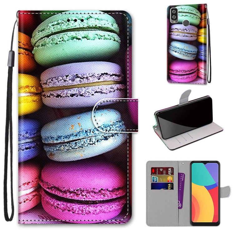 Coloured Drawing Cross Texture Horizontal Flip PU Leather Case with Holder & Card Slots & Wallet & Lanyard, For OPPO A52 / A92 / A72, For Alcatel 1L (2021), For Xiaomi Redmi 9 Power / Note 9 4G, For Huawei P smart 2021 / Y7a