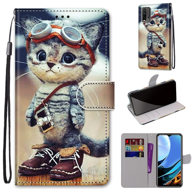Coloured Drawing Cross Texture Horizontal Flip PU Leather Case with Holder & Card Slots & Wallet & Lanyard, For OPPO A52 / A92 / A72, For Alcatel 1L (2021), For Xiaomi Redmi 9 Power / Note 9 4G, For Huawei P smart 2021 / Y7a