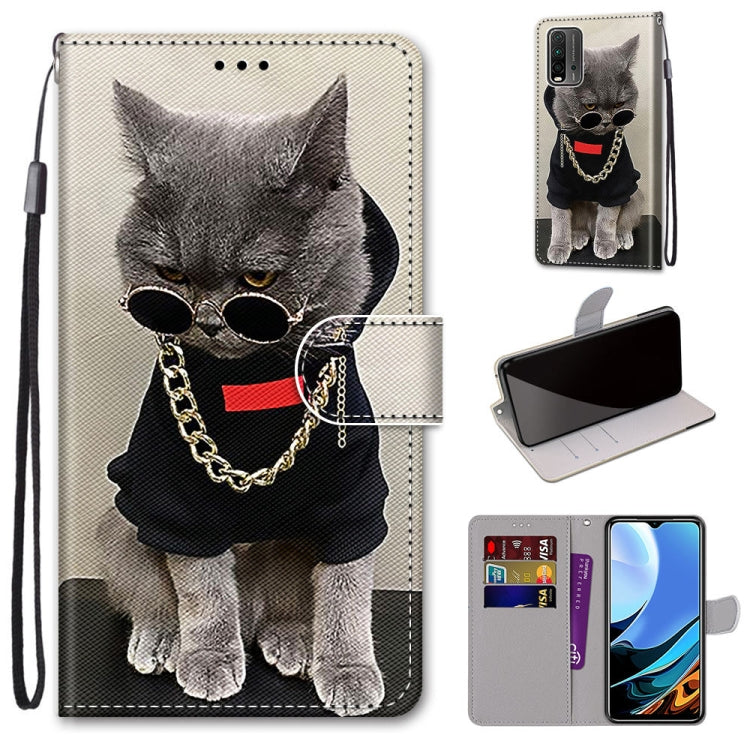 Coloured Drawing Cross Texture Horizontal Flip PU Leather Case with Holder & Card Slots & Wallet & Lanyard, For OPPO A52 / A92 / A72, For Alcatel 1L (2021), For Xiaomi Redmi 9 Power / Note 9 4G, For Huawei P smart 2021 / Y7a