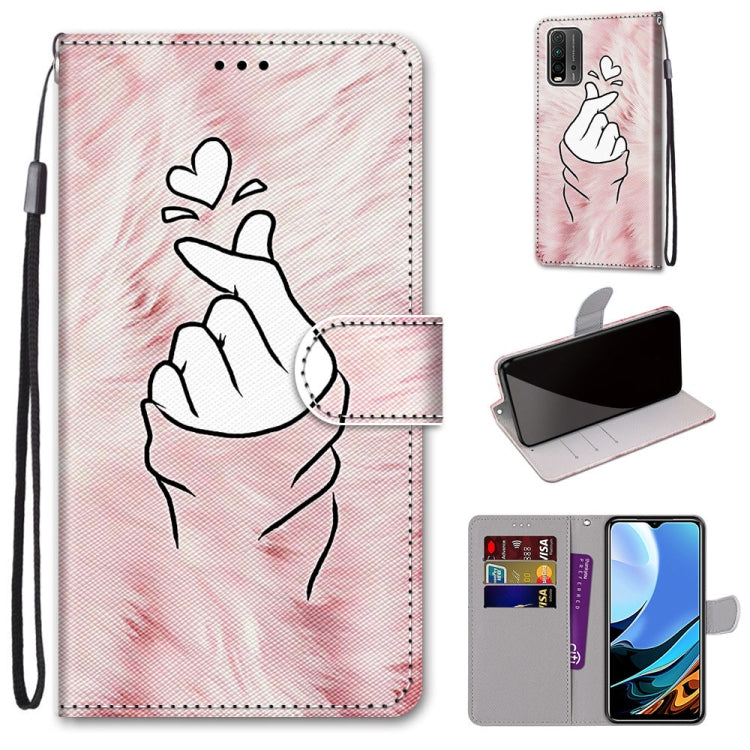 Coloured Drawing Cross Texture Horizontal Flip PU Leather Case with Holder & Card Slots & Wallet & Lanyard, For OPPO A52 / A92 / A72, For Alcatel 1L (2021), For Xiaomi Redmi 9 Power / Note 9 4G, For Huawei P smart 2021 / Y7a