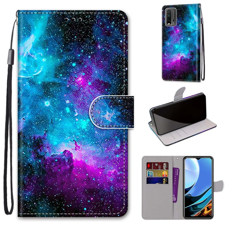 Coloured Drawing Cross Texture Horizontal Flip PU Leather Case with Holder & Card Slots & Wallet & Lanyard, For OPPO A52 / A92 / A72, For Alcatel 1L (2021), For Xiaomi Redmi 9 Power / Note 9 4G, For Huawei P smart 2021 / Y7a