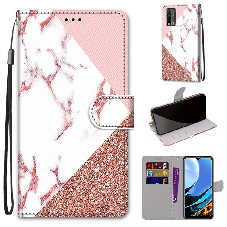 Coloured Drawing Cross Texture Horizontal Flip PU Leather Case with Holder & Card Slots & Wallet & Lanyard, For OPPO A52 / A92 / A72, For Alcatel 1L (2021), For Xiaomi Redmi 9 Power / Note 9 4G, For Huawei P smart 2021 / Y7a