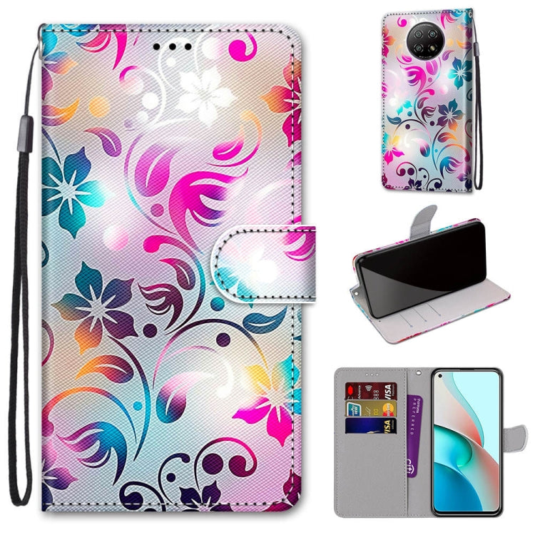 Coloured Drawing Cross Texture Horizontal Flip PU Leather Case with Holder & Card Slots & Wallet & Lanyard, For Samsung Galaxy A52 5G, For Samsung Galaxy A72 5G / 4G, For Xiaomi Poco M3, For Xiaomi Redmi Note 9 5G / Note 9T