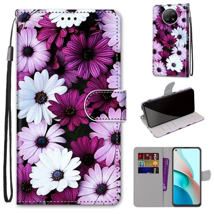 Coloured Drawing Cross Texture Horizontal Flip PU Leather Case with Holder & Card Slots & Wallet & Lanyard, For Samsung Galaxy A52 5G, For Samsung Galaxy A72 5G / 4G, For Xiaomi Poco M3, For Xiaomi Redmi Note 9 5G / Note 9T
