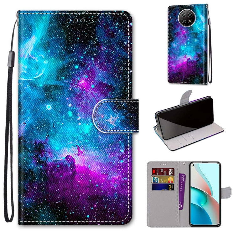 Coloured Drawing Cross Texture Horizontal Flip PU Leather Case with Holder & Card Slots & Wallet & Lanyard, For Samsung Galaxy A52 5G, For Samsung Galaxy A72 5G / 4G, For Xiaomi Poco M3, For Xiaomi Redmi Note 9 5G / Note 9T