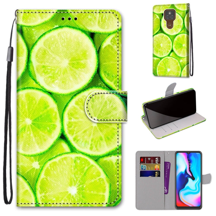 Coloured Drawing Cross Texture Horizontal Flip PU Leather Case with Holder & Card Slots & Wallet & Lanyard, For Motorola Moto E7, For Motorola Moto G 5G, For Motorola Moto E7 Plus / G9 Play / G9, For Motorola Moto G8