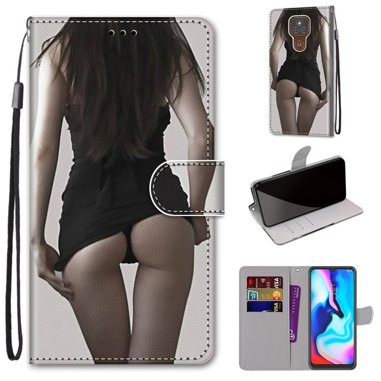 Coloured Drawing Cross Texture Horizontal Flip PU Leather Case with Holder & Card Slots & Wallet & Lanyard, For Motorola Moto E7, For Motorola Moto G 5G, For Motorola Moto E7 Plus / G9 Play / G9, For Motorola Moto G8