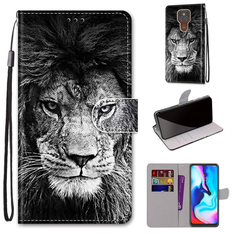 Coloured Drawing Cross Texture Horizontal Flip PU Leather Case with Holder & Card Slots & Wallet & Lanyard, For Motorola Moto E7, For Motorola Moto G 5G, For Motorola Moto E7 Plus / G9 Play / G9, For Motorola Moto G8