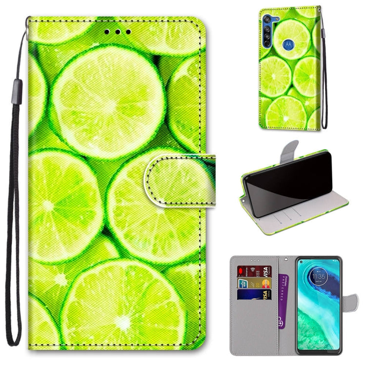 Coloured Drawing Cross Texture Horizontal Flip PU Leather Case with Holder & Card Slots & Wallet & Lanyard, For Motorola Moto E7, For Motorola Moto G 5G, For Motorola Moto E7 Plus / G9 Play / G9, For Motorola Moto G8