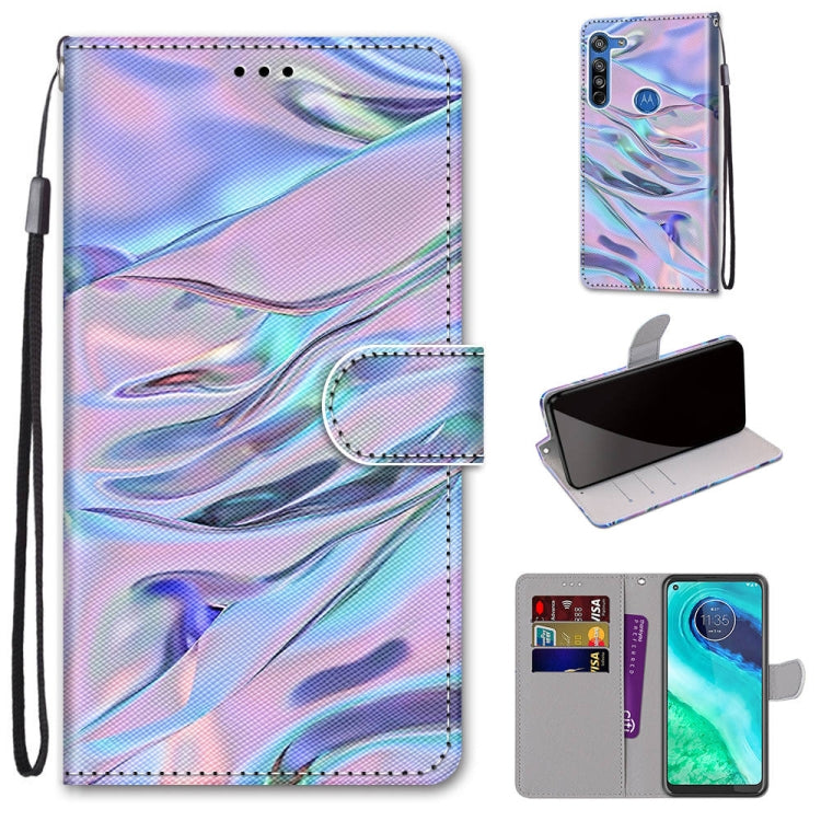 Coloured Drawing Cross Texture Horizontal Flip PU Leather Case with Holder & Card Slots & Wallet & Lanyard, For Motorola Moto E7, For Motorola Moto G 5G, For Motorola Moto E7 Plus / G9 Play / G9, For Motorola Moto G8