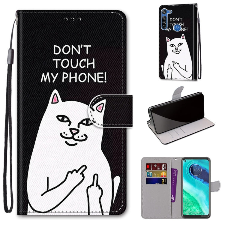 Coloured Drawing Cross Texture Horizontal Flip PU Leather Case with Holder & Card Slots & Wallet & Lanyard, For Motorola Moto E7, For Motorola Moto G 5G, For Motorola Moto E7 Plus / G9 Play / G9, For Motorola Moto G8