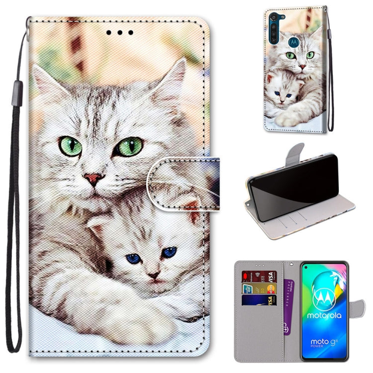 Coloured Drawing Cross Texture Horizontal Flip PU Leather Case with Holder & Card Slots & Wallet & Lanyard, For Motorola Moto G8 Power, For Motorola Moto G 5G Plus, For Huawei Mate 40 Pro, For LG Stylo 7 5G