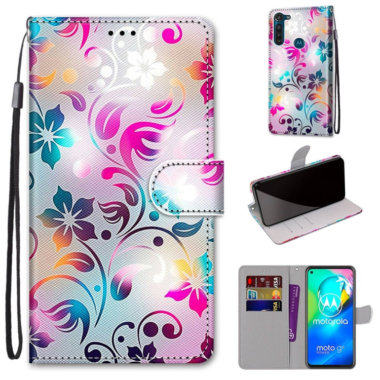 Coloured Drawing Cross Texture Horizontal Flip PU Leather Case with Holder & Card Slots & Wallet & Lanyard, For Motorola Moto G8 Power, For Motorola Moto G 5G Plus, For Huawei Mate 40 Pro, For LG Stylo 7 5G