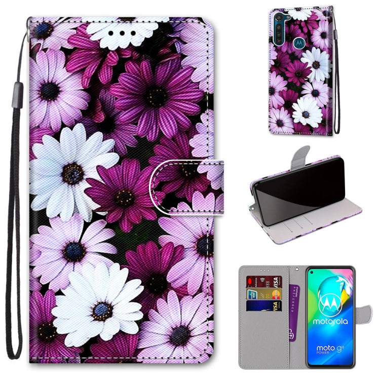 Coloured Drawing Cross Texture Horizontal Flip PU Leather Case with Holder & Card Slots & Wallet & Lanyard, For Motorola Moto G8 Power, For Motorola Moto G 5G Plus, For Huawei Mate 40 Pro, For LG Stylo 7 5G