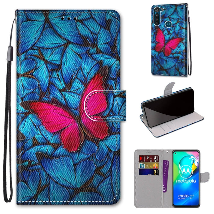 Coloured Drawing Cross Texture Horizontal Flip PU Leather Case with Holder & Card Slots & Wallet & Lanyard, For Motorola Moto G8 Power, For Motorola Moto G 5G Plus, For Huawei Mate 40 Pro, For LG Stylo 7 5G