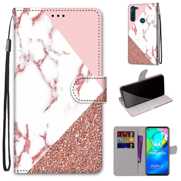 Coloured Drawing Cross Texture Horizontal Flip PU Leather Case with Holder & Card Slots & Wallet & Lanyard, For Motorola Moto G8 Power, For Motorola Moto G 5G Plus, For Huawei Mate 40 Pro, For LG Stylo 7 5G