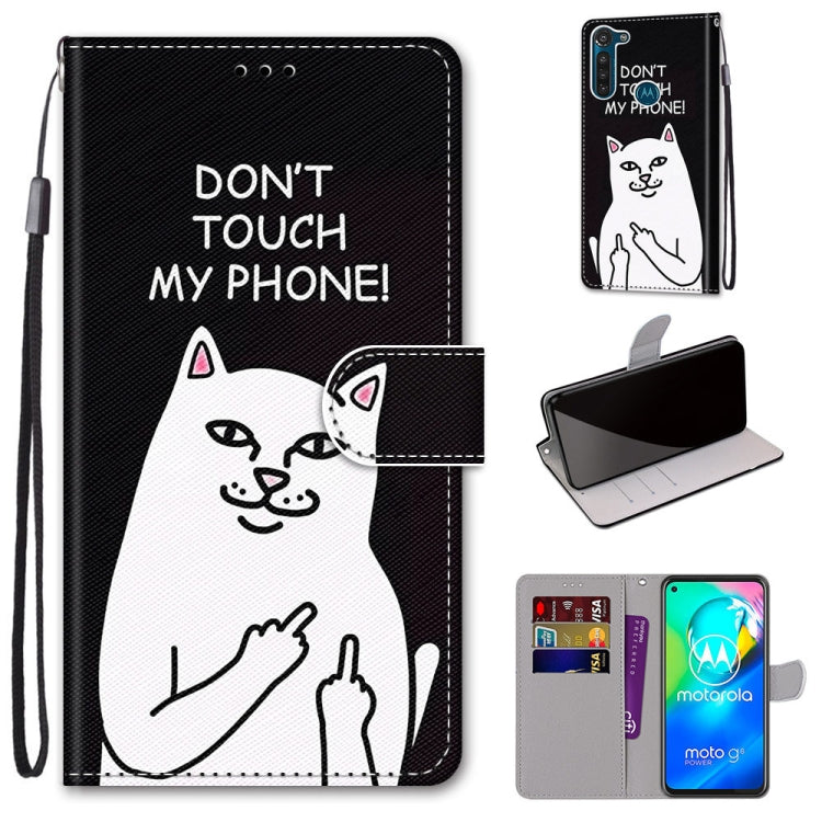 Coloured Drawing Cross Texture Horizontal Flip PU Leather Case with Holder & Card Slots & Wallet & Lanyard, For Motorola Moto G8 Power, For Motorola Moto G 5G Plus, For Huawei Mate 40 Pro, For LG Stylo 7 5G