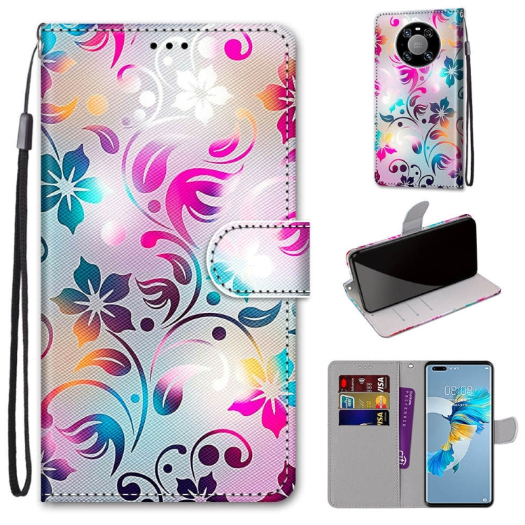 Coloured Drawing Cross Texture Horizontal Flip PU Leather Case with Holder & Card Slots & Wallet & Lanyard, For Motorola Moto G8 Power, For Motorola Moto G 5G Plus, For Huawei Mate 40 Pro, For LG Stylo 7 5G